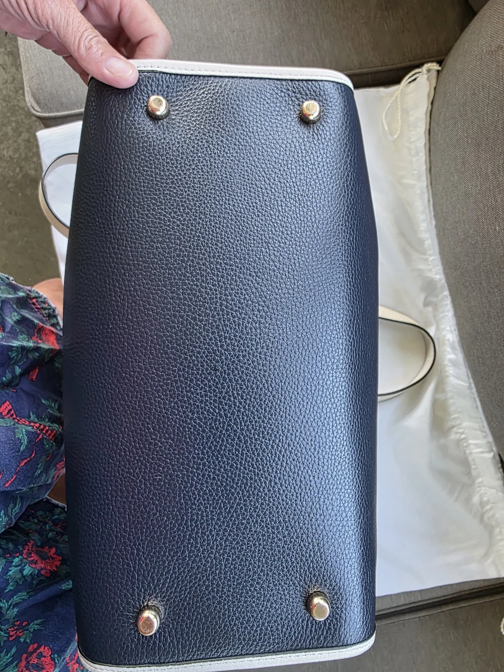 COACH New York Navy & White Signature Canvas Tote